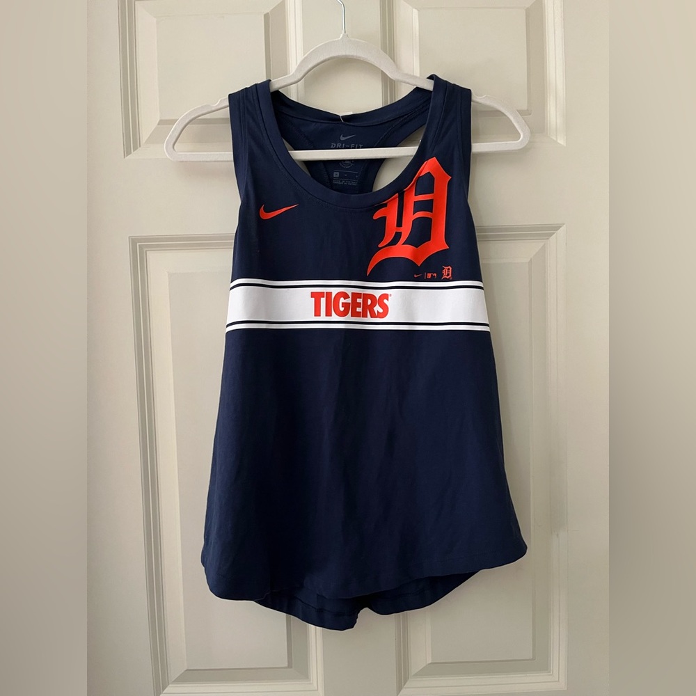 NWT NIKE DETROIT TIGERS WOMENS NAVY BLUE ALL DAY TANK TOP Baseball workout M